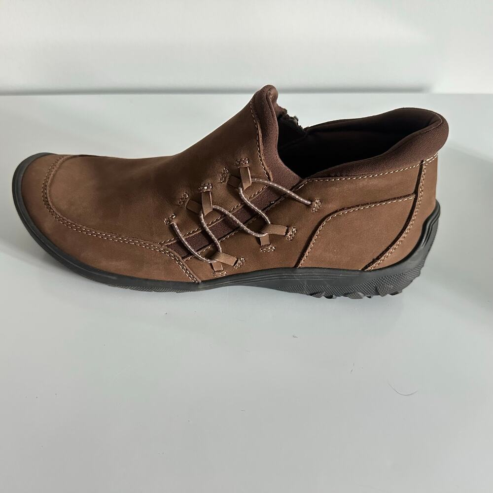 Clarks Fiana Bay Taupe Nubuck Leather Ankle Boots Women’s 7.5 M Gorpcore Utility - Picture 7 of 7